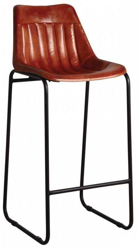 Aubry Gaspard Tabouret de bar en cuir