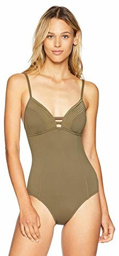 Seafolly Quilted One Piece dark olive