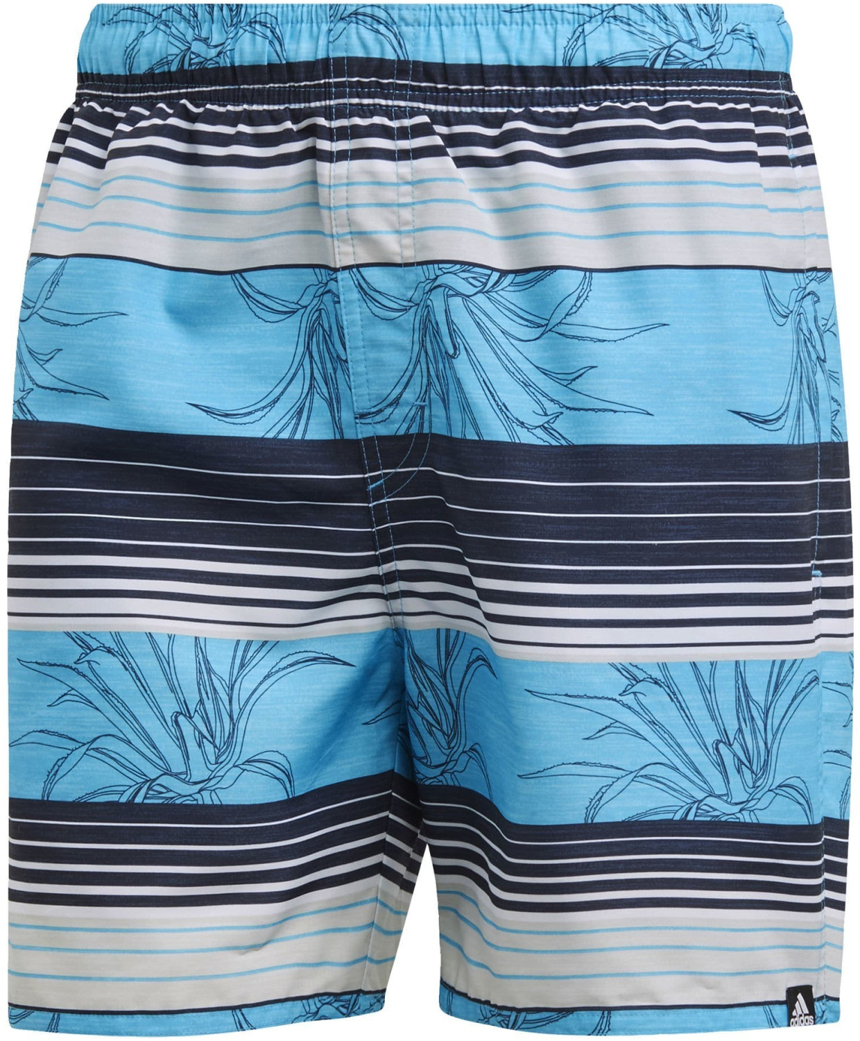 Adidas Stripe Swim Shorts (DQ2998) legend ink/bright cyan