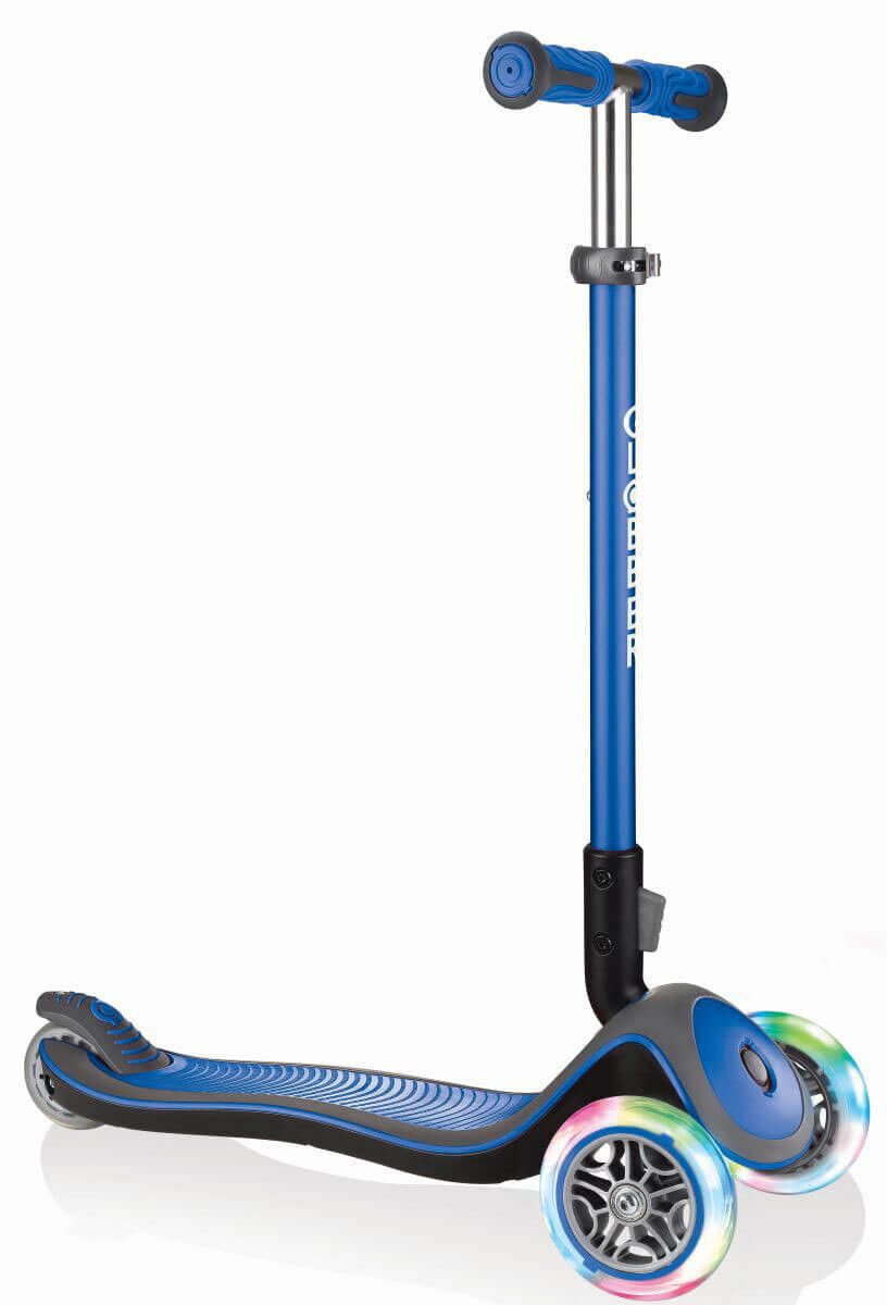 Globber Elite Deluxe Lights bleu marine