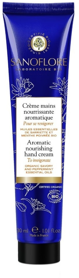Sanoflore Crème mains nourrissante aromatique Pour se revigorer 30 ml