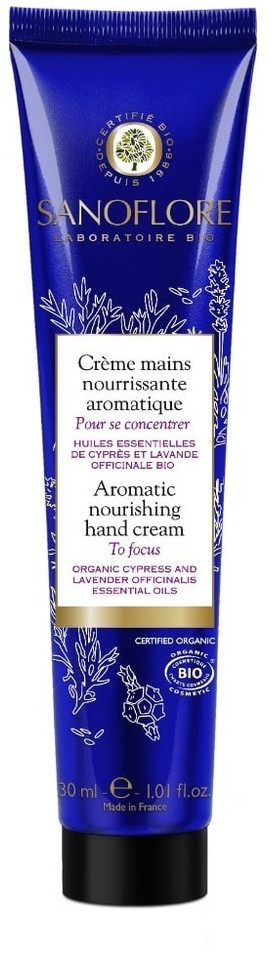 Sanoflore Crème mains nourrissante aromatique Pour se concentrer 30 ml