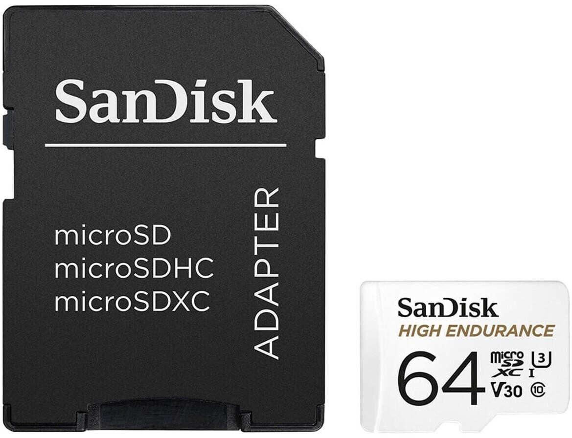 SanDisk High Endurance microSDXC 64GB + SD-Adapter