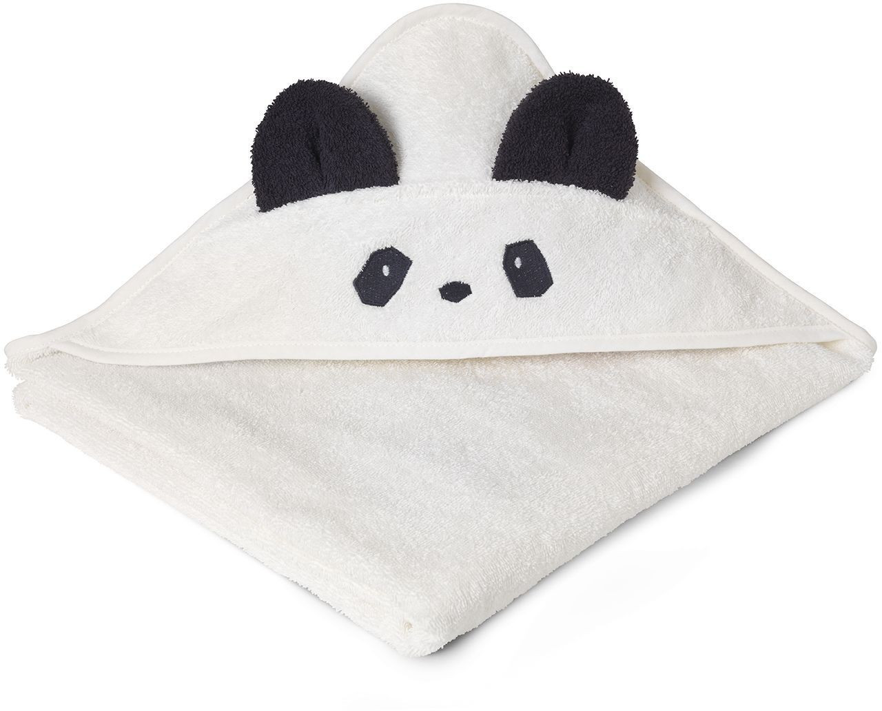 Liewood Hooded Towel Augusta - Panda Creme