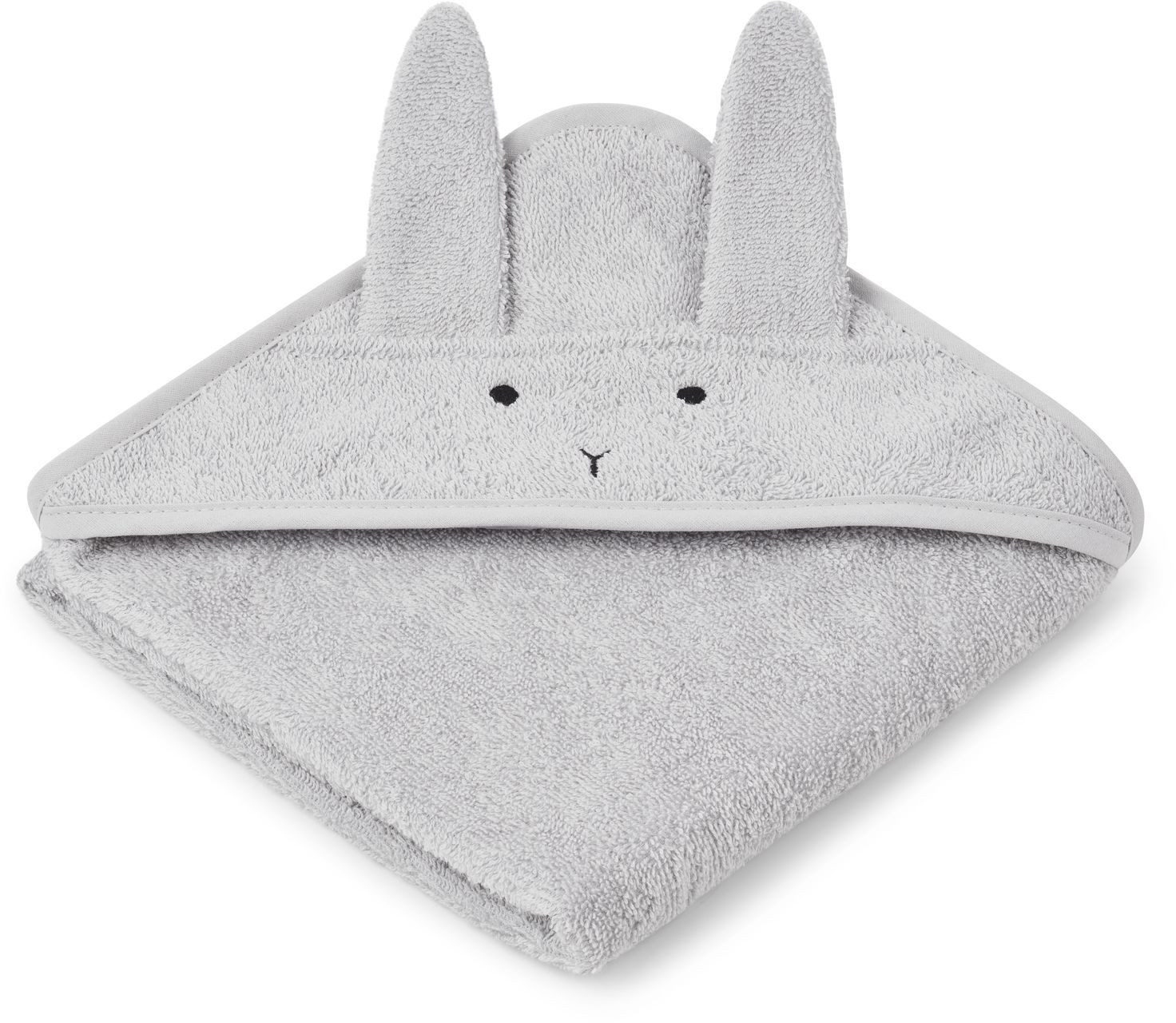 Liewood Hooded Towel Augusta - Rabbit Grey