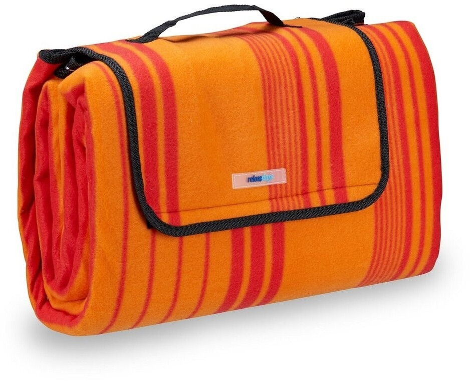 Relaxdays Picnic Blanket XXL 200x200 cm Orange