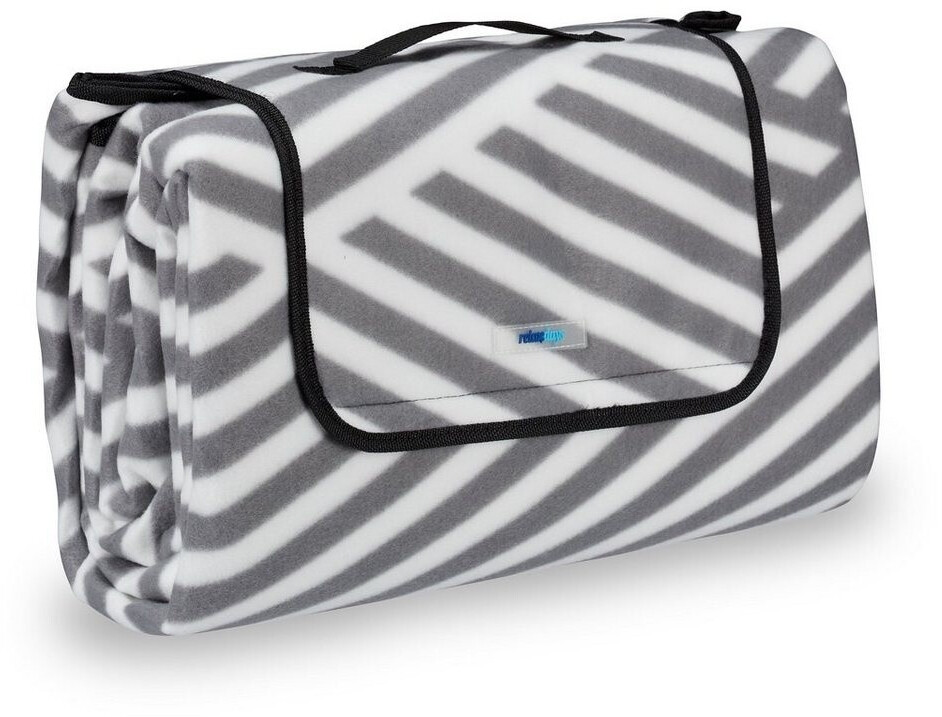 Relaxdays Picnic Blanket XXL 200x200 cm Gres Stripes