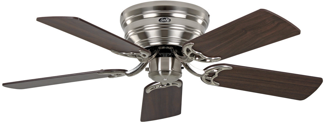 CasaFan Classic Flat 103-III Walnut/Beech / Satin Chrome Finish