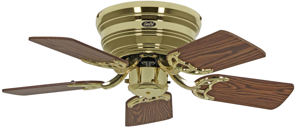 CasaFan Classic Flat 75 Old Oak/Beech / Polished Brass