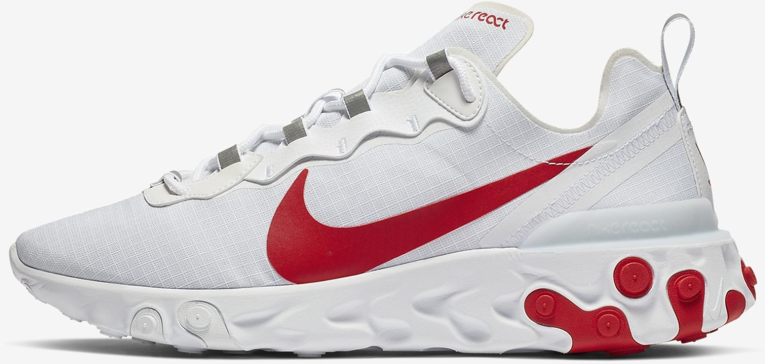 nike react 55 red and white