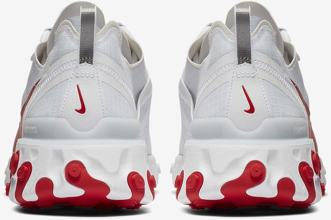 nike react 55 red and white