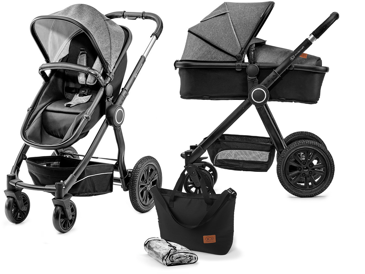 Kinderkraft Veo 2 in 1 Black Grey