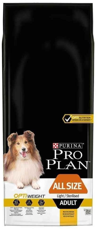 Purina Pro Plan OptiWeight All Size Adult Light Sterilised poulet (14 kg + 2,5 kg)