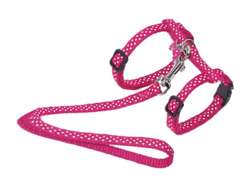 Nobby Harnais pour chat Cat Harness Dots Pink Nobby Harnais pour chat Cat Harness Dots Pink