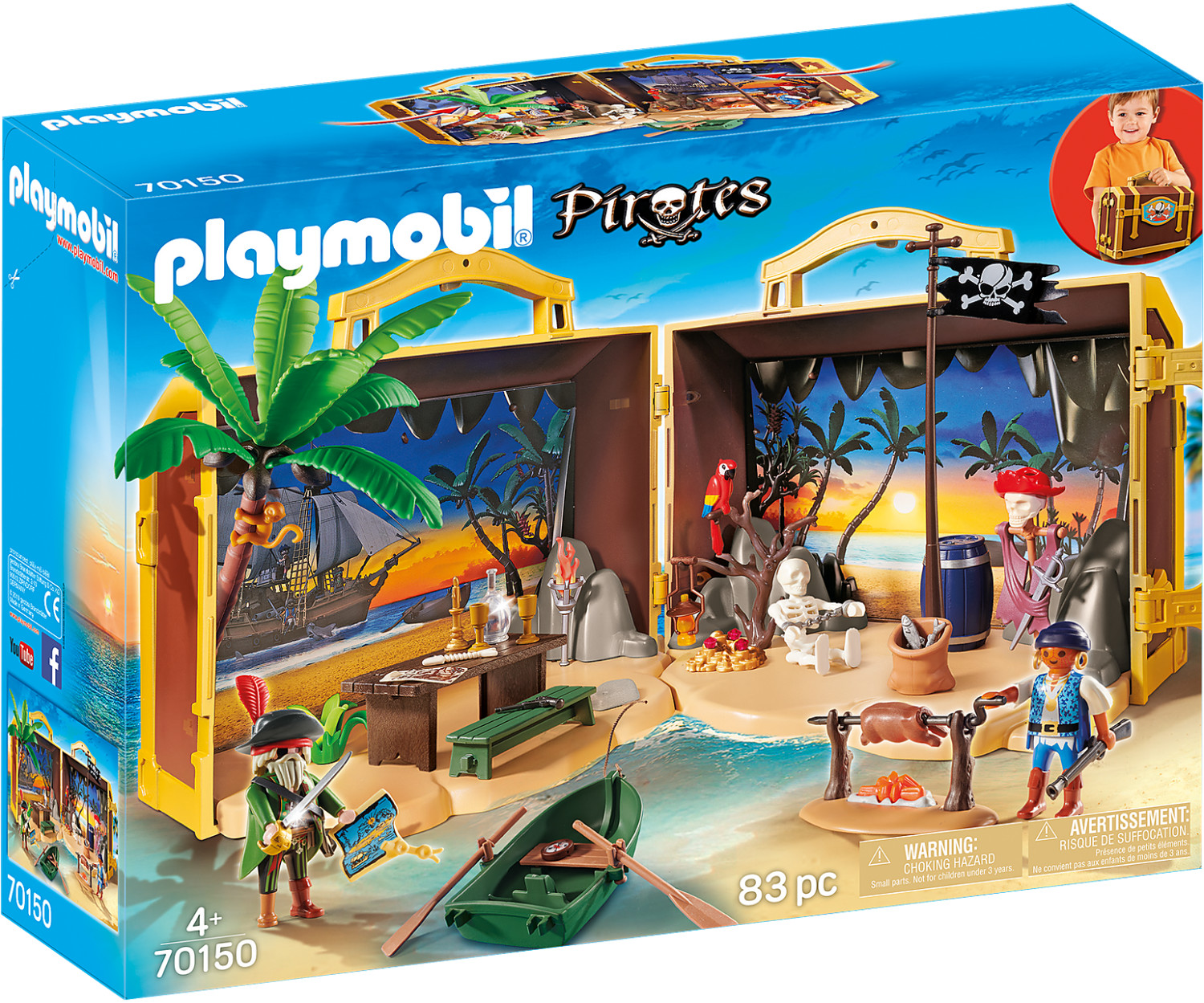 Soldes Playmobil Coffre des pirates transportable (70150) 2024 au meilleur  prix sur
