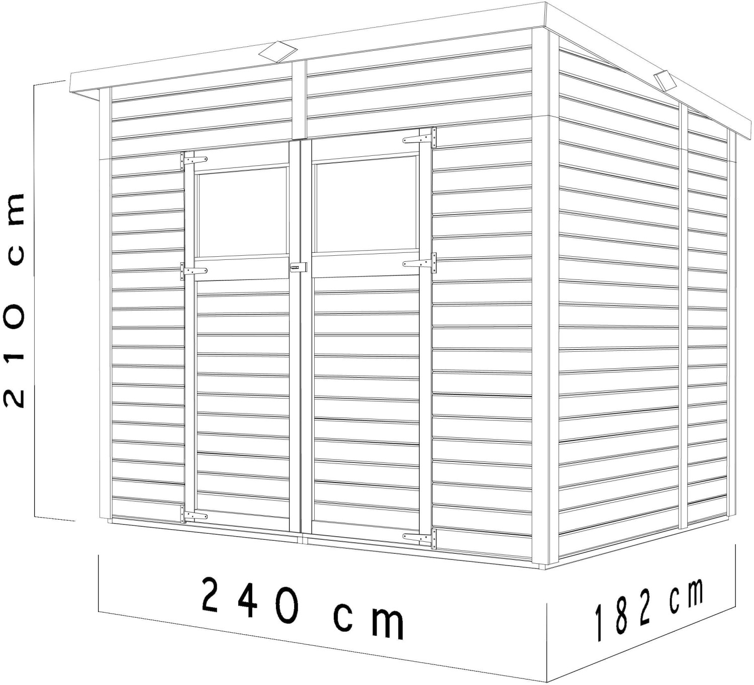 Konifera Amrum 3 mit Fußboden 240 x 182 cm natur ab 599,64 € |  Preisvergleich bei