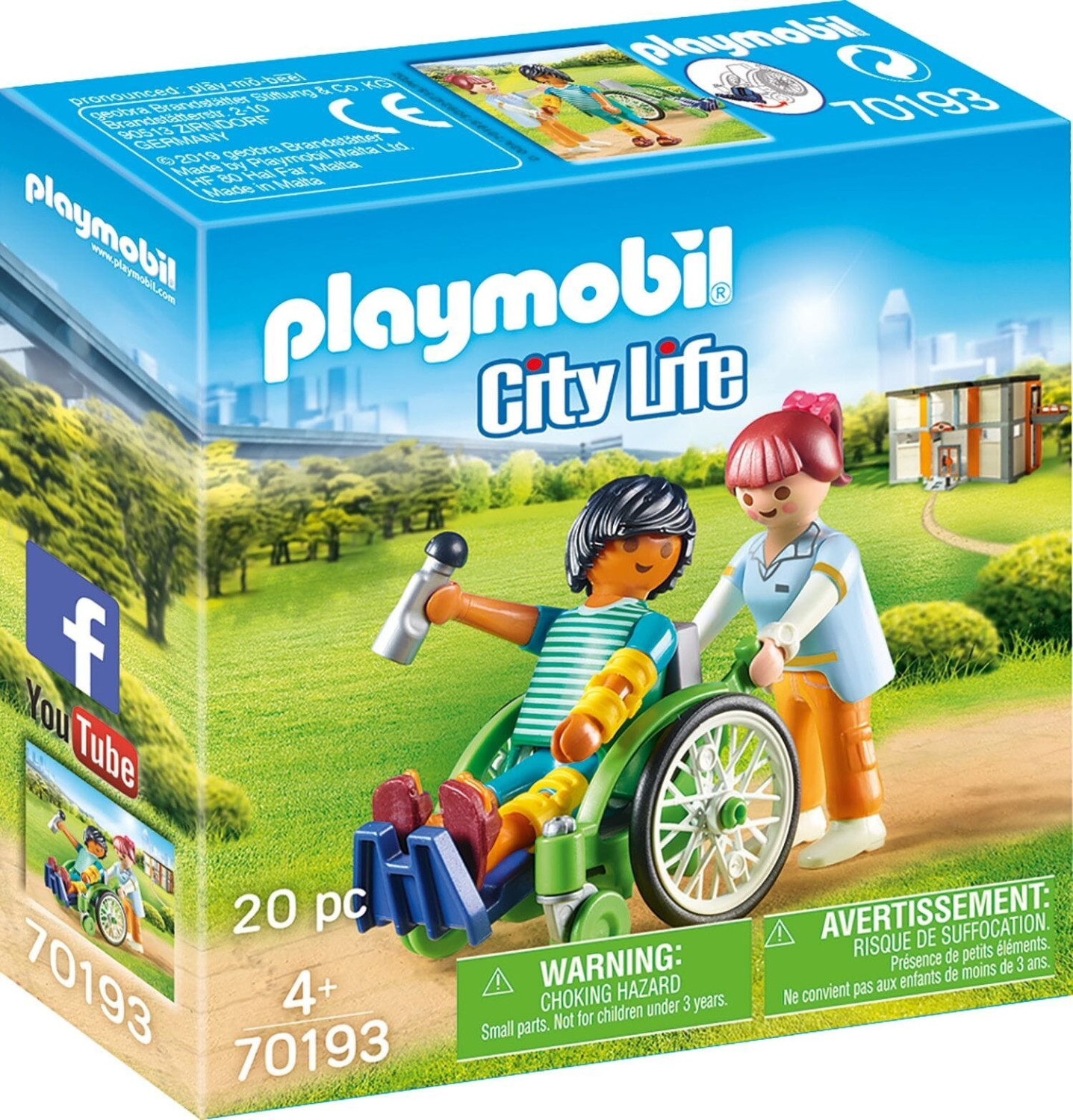 Playmobil - Playmobil City Life: Paramédico y paciente ㅤ, City Life Vida  En La Ciudad