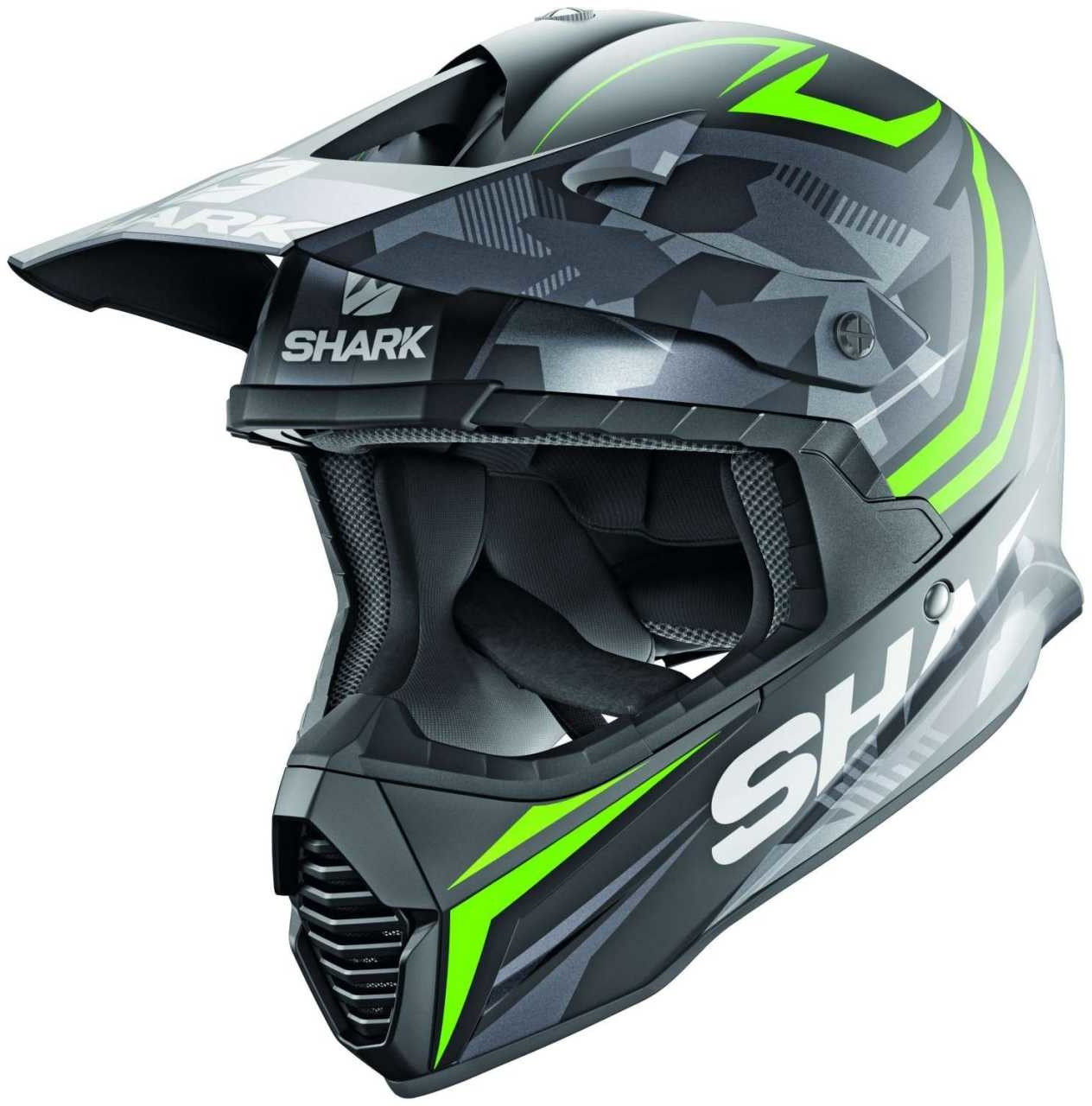 Photos - Motorcycle Helmet SHARK Varial Replica Tixier Mat Black/Green/Anthracite 