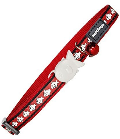 Red Dingo Collier pour chat poisson réfléchissant rouge