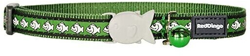 Red Dingo Collier pour chat poisson réfléchissant vert
