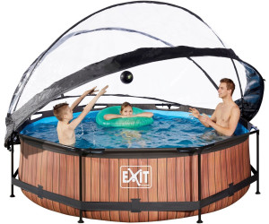Exit Exit Stone Pool Holzoptik O 300 X 76 Cm Mit Abdeckung Ab 298 67 Preisvergleich Bei Idealo De