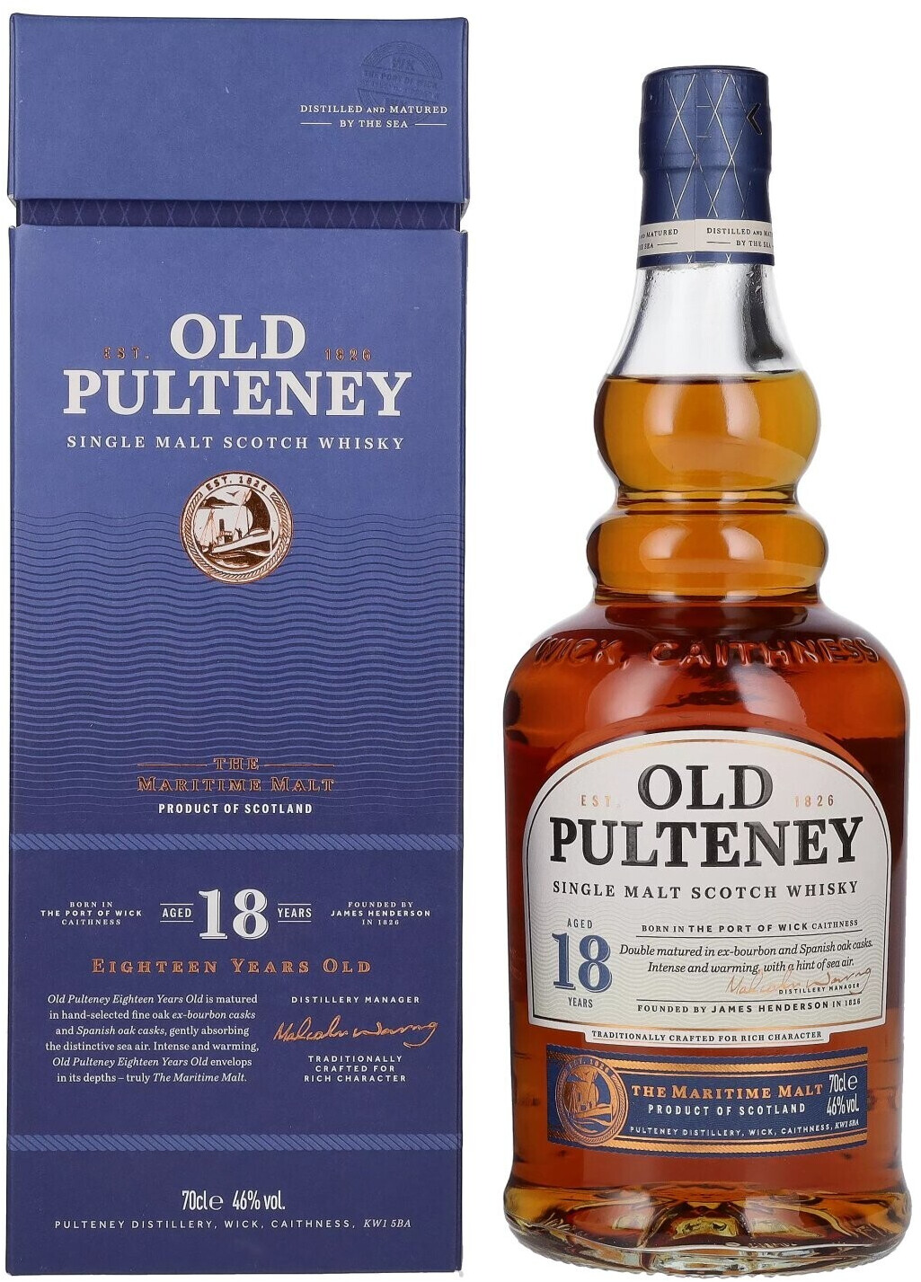 Old Pulteney 18 Years Single Malt Scotch 0,7 L 46 %