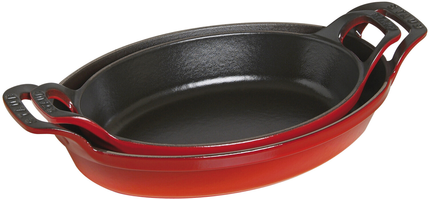 Staub Oval Roasting Dish 21cm Cherry Red