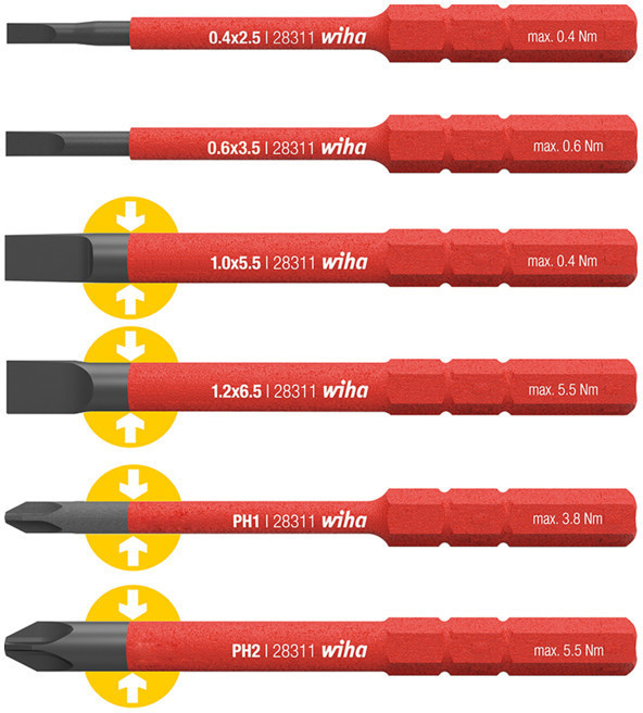 Wiha slimBit electric - 6 Parts (2831B606)