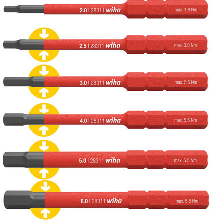 Wiha slimBit electric - 6 Parts (2831B608)