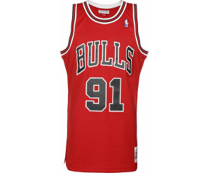 Retro Dennis Rodman #91 Chicago Bulls Basketball Trikot Genäht Weiß 