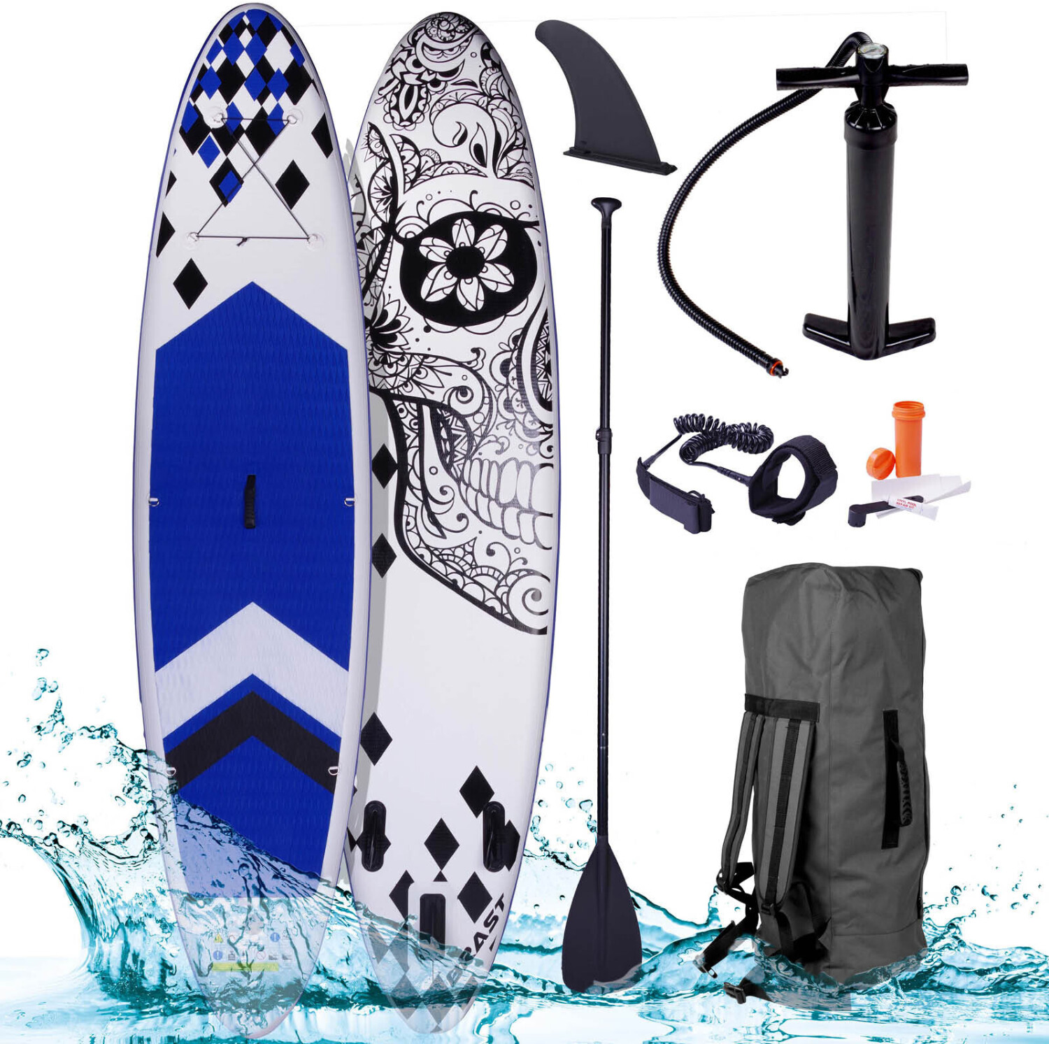Brast SUP Board Candy Skull 320 blue