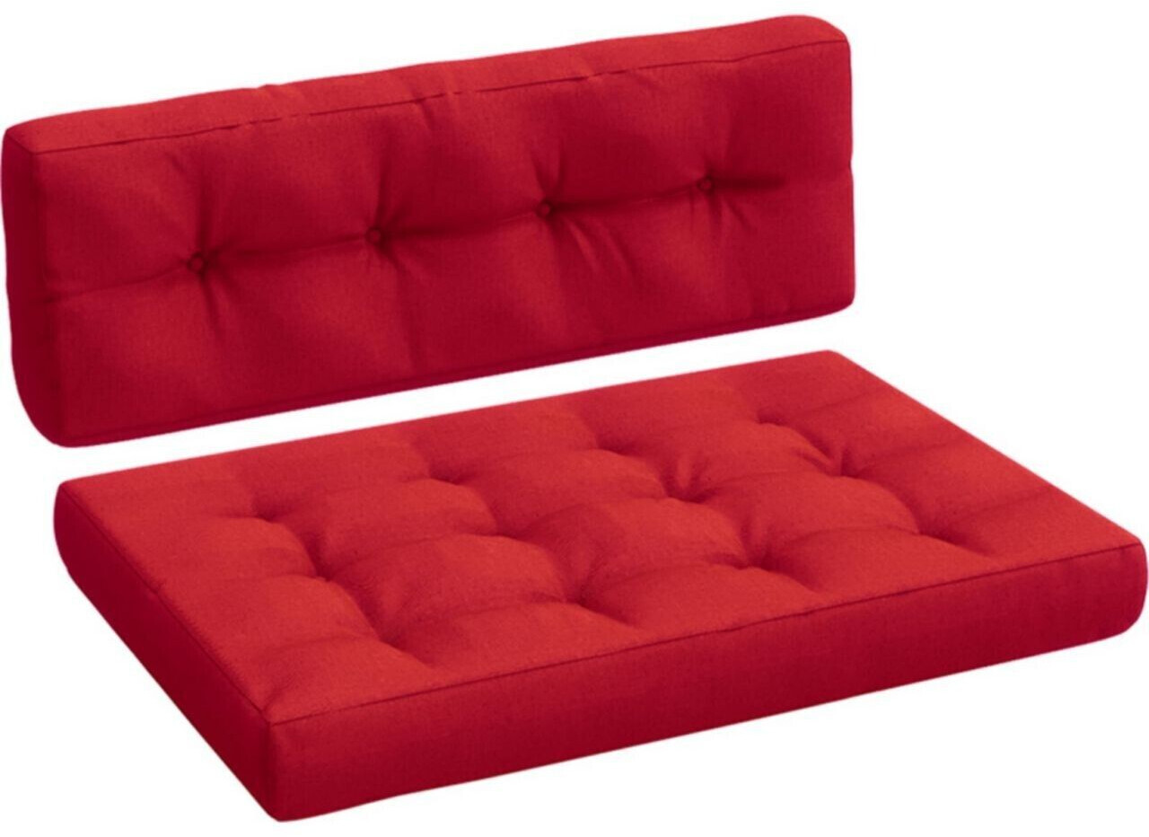 VICCO Coussins de palette classique 15 cm rouge