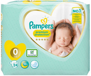Pampers Premium Protection New Baby 0 Windeln 1,5-2,5 kg Diapers 24 Stück 