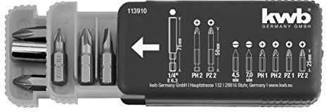KWB 113910 Bit Set - 9 parts