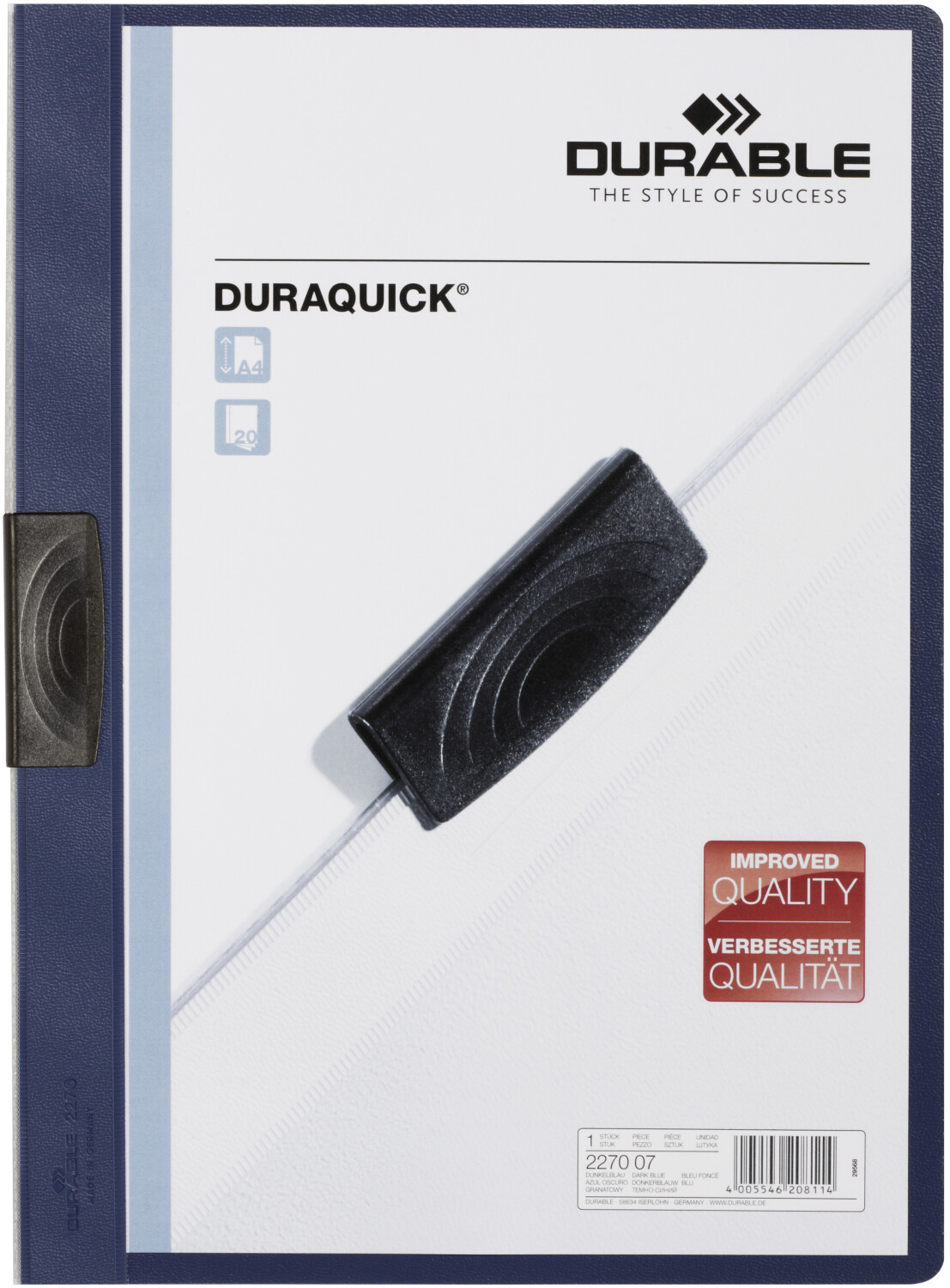 DURABLE Duraquick A4 (227007) Dark Blue (Pack of 20)
