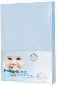 Julius Zöllner Drap-housse pour matelas à langer 75/85 cm bleu