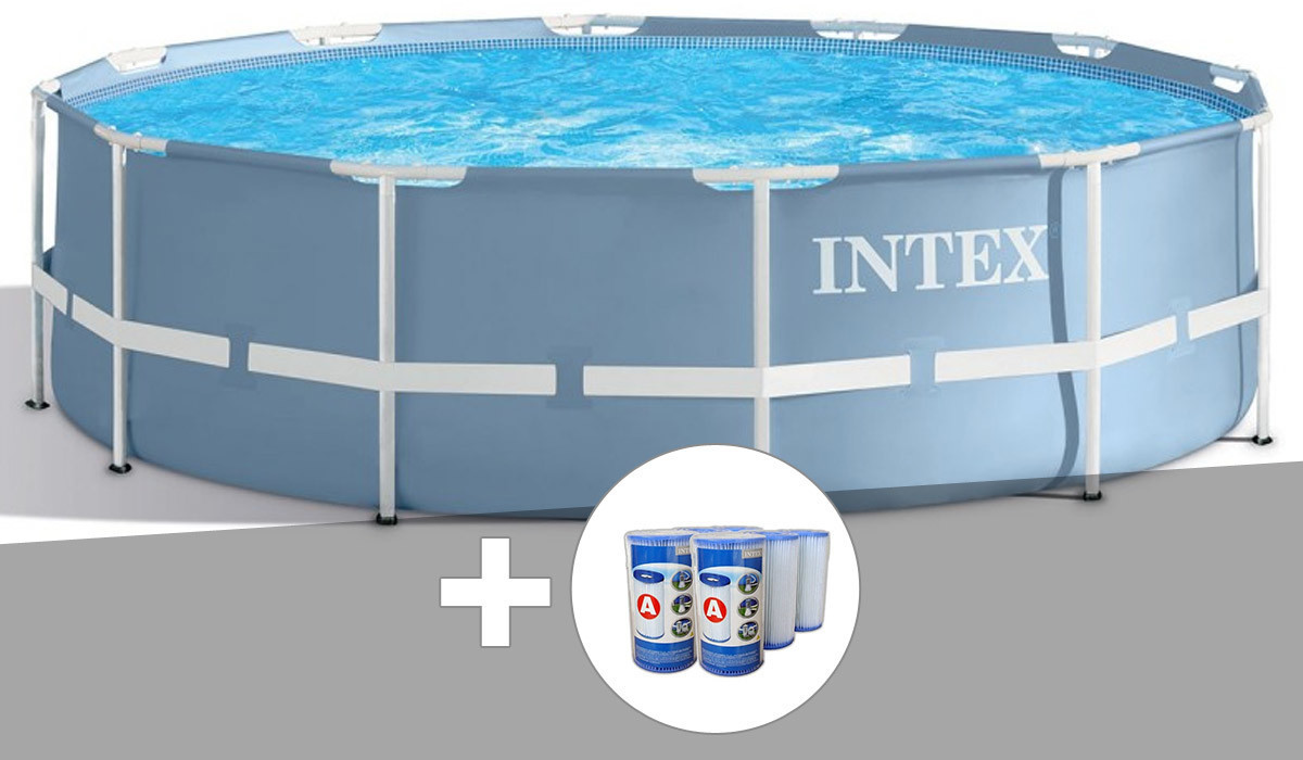 Intex Pools Prism Frame ronde 3,66 x 0,99 m + 6 cartouches