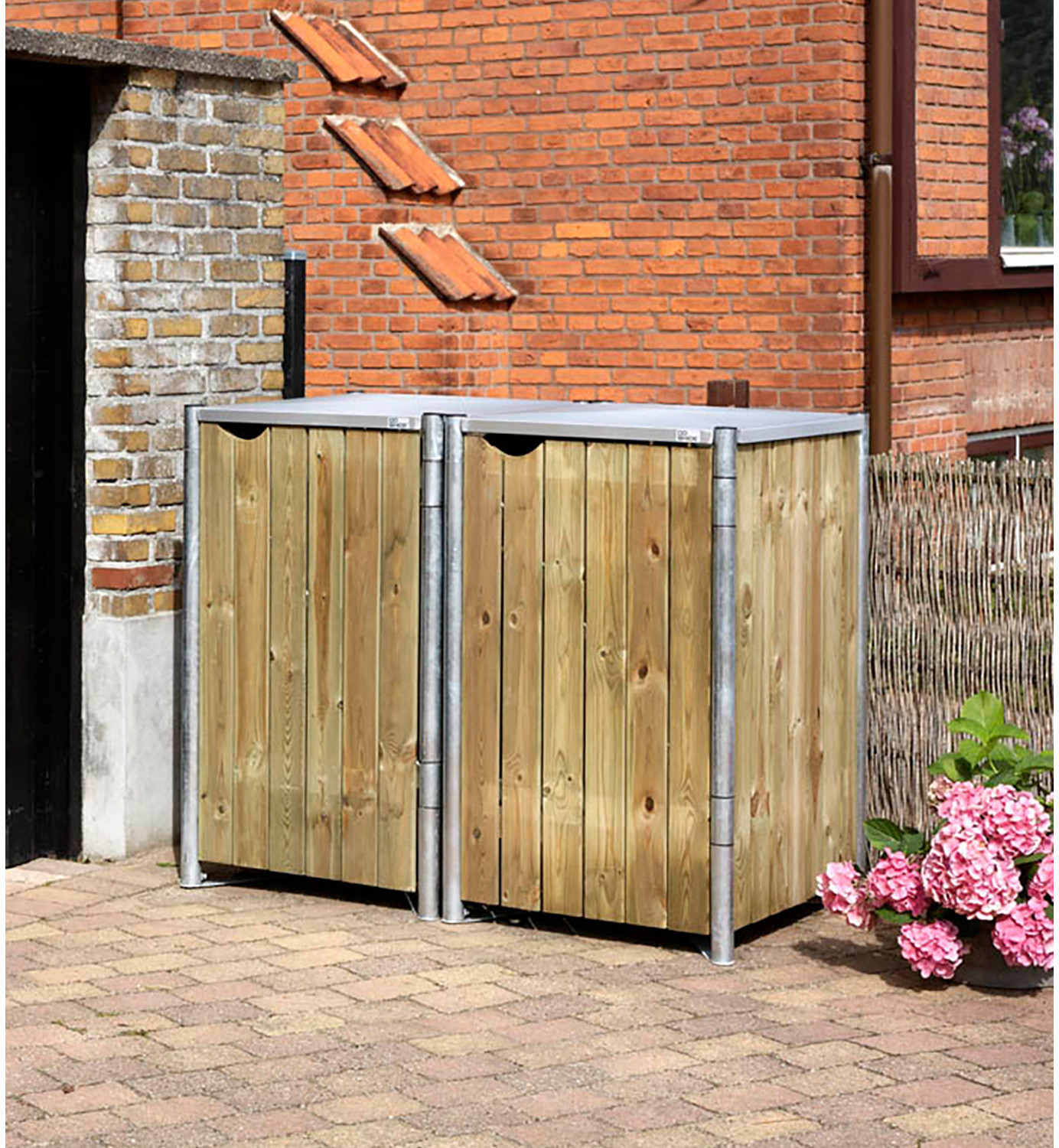 Globel Industries Mülltonnenbox 2 x 240 Liter natur ab 699,99