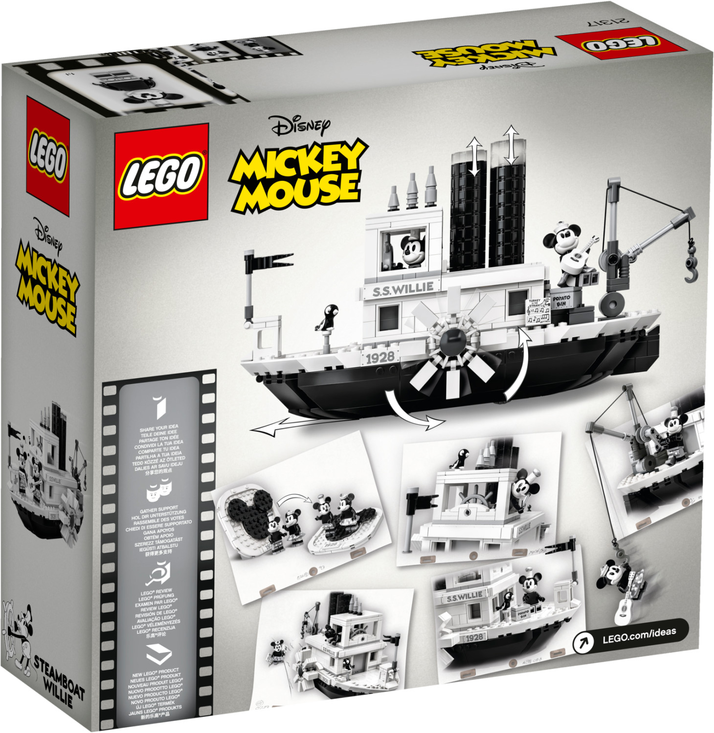 Buy LEGO Ideas Disney Mickey Mouse Steamboat Willie 21317