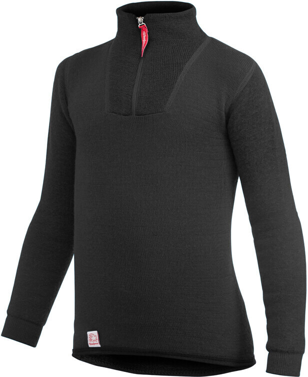 Woolpower Kids Zip Turtleneck 200 pirate black