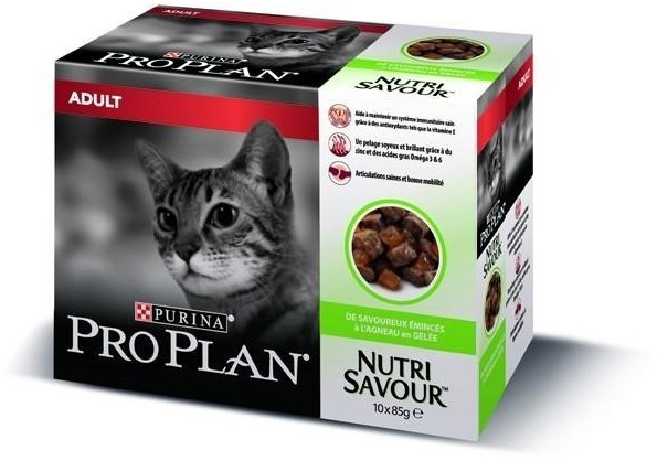Purina Pro Plan NutriSavour Adult agneau en gelée (10 x 85 g)
