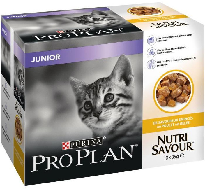 Purina Pro Plan NutriSavour Junior poulet en gelée (10 x 85 g)