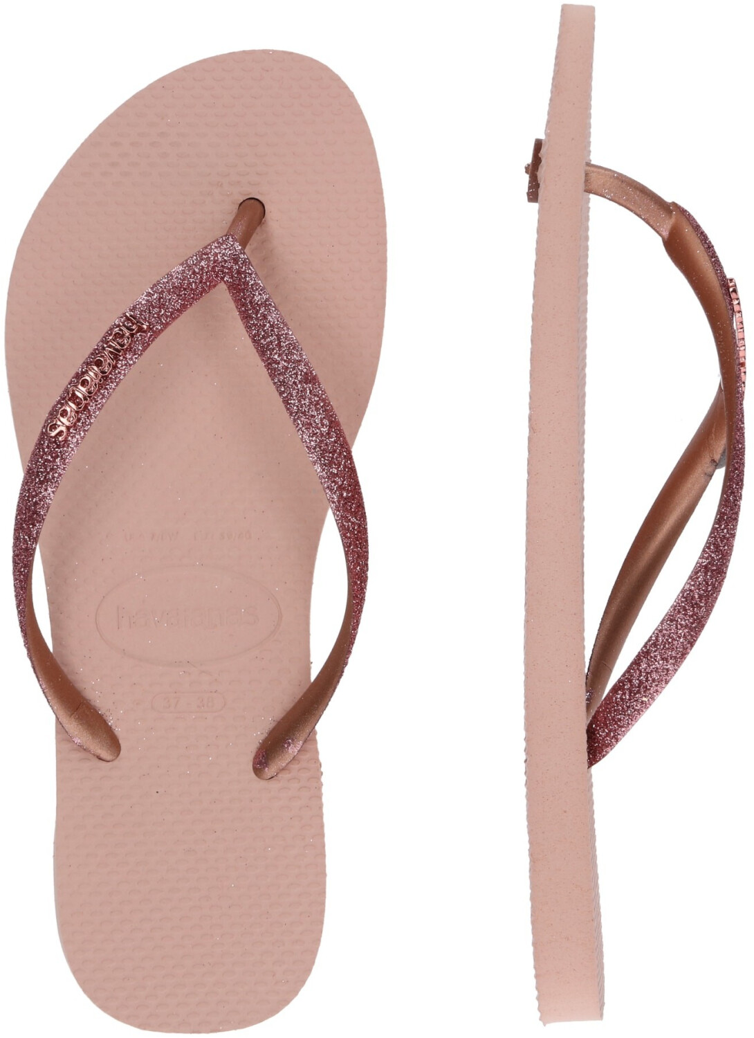 havaianas ballet rose glitter