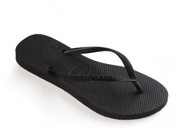 Havaianas slim glitter sale black