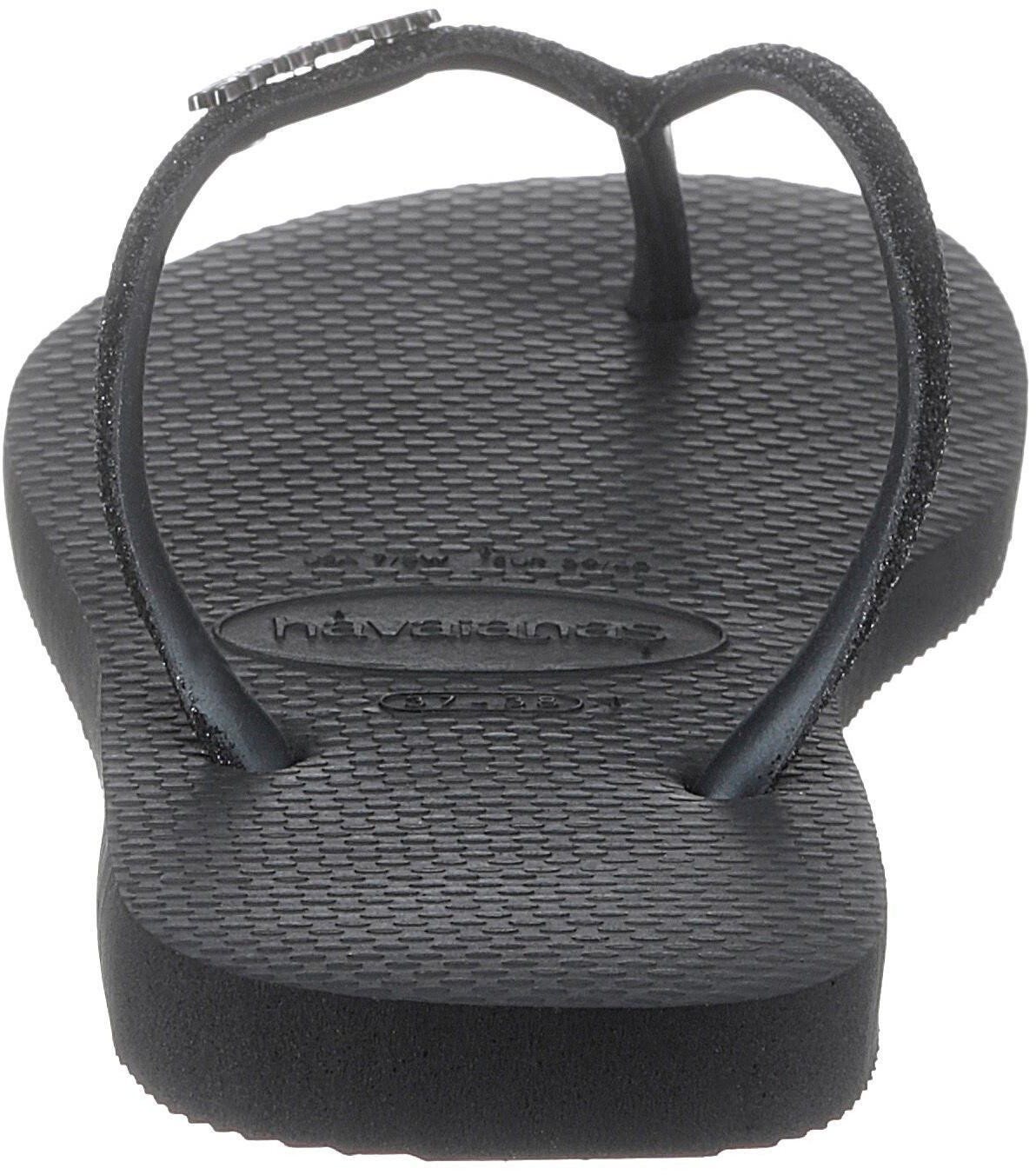 Havaianas slim hot sale glitter noir