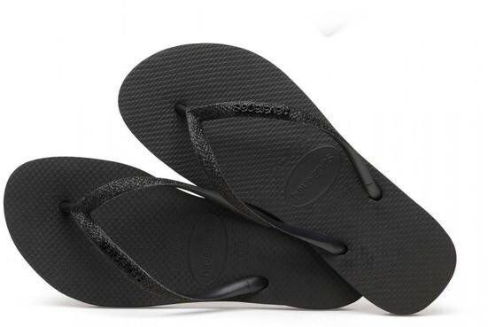 Black glitter havaianas flip flops store