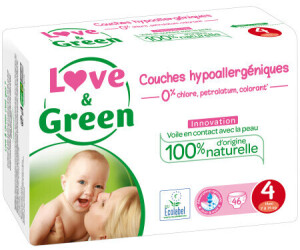Love & Green Couches hypoallergéniques taille 4 (7-14 kg) au