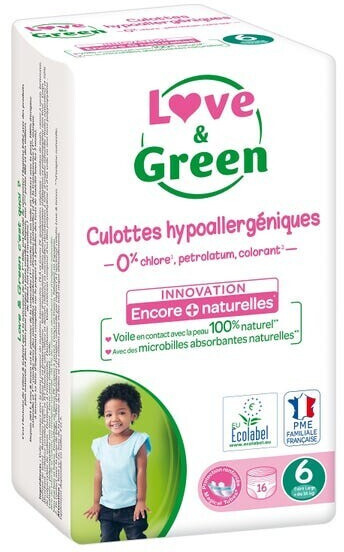 Love & Green Change Bébé Couche Hypoallergénique Taille 2 3-6kg 44