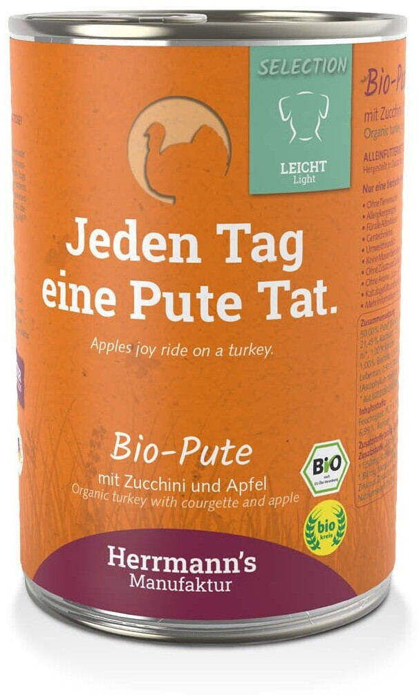 Herrmann's Light Bio dinde, courgettes et pommes