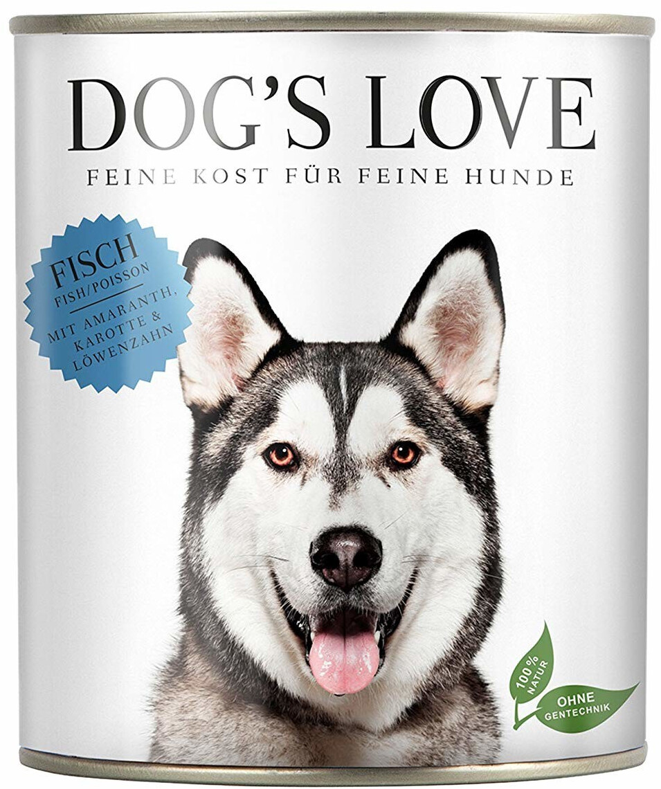 Dog's Love Poisson avec amaranthe, carottes et pissenlit